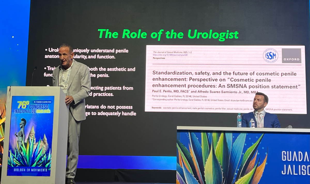 Dr. Paul Perito at the Mexican Society of Urology