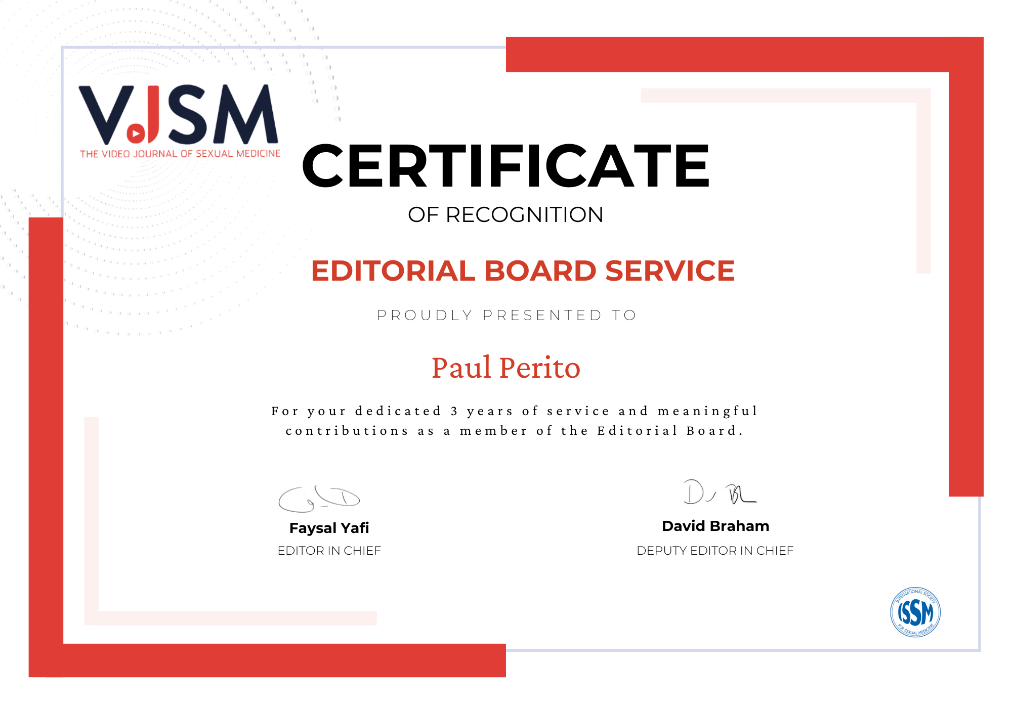 VJSM Certificate of Appreciation